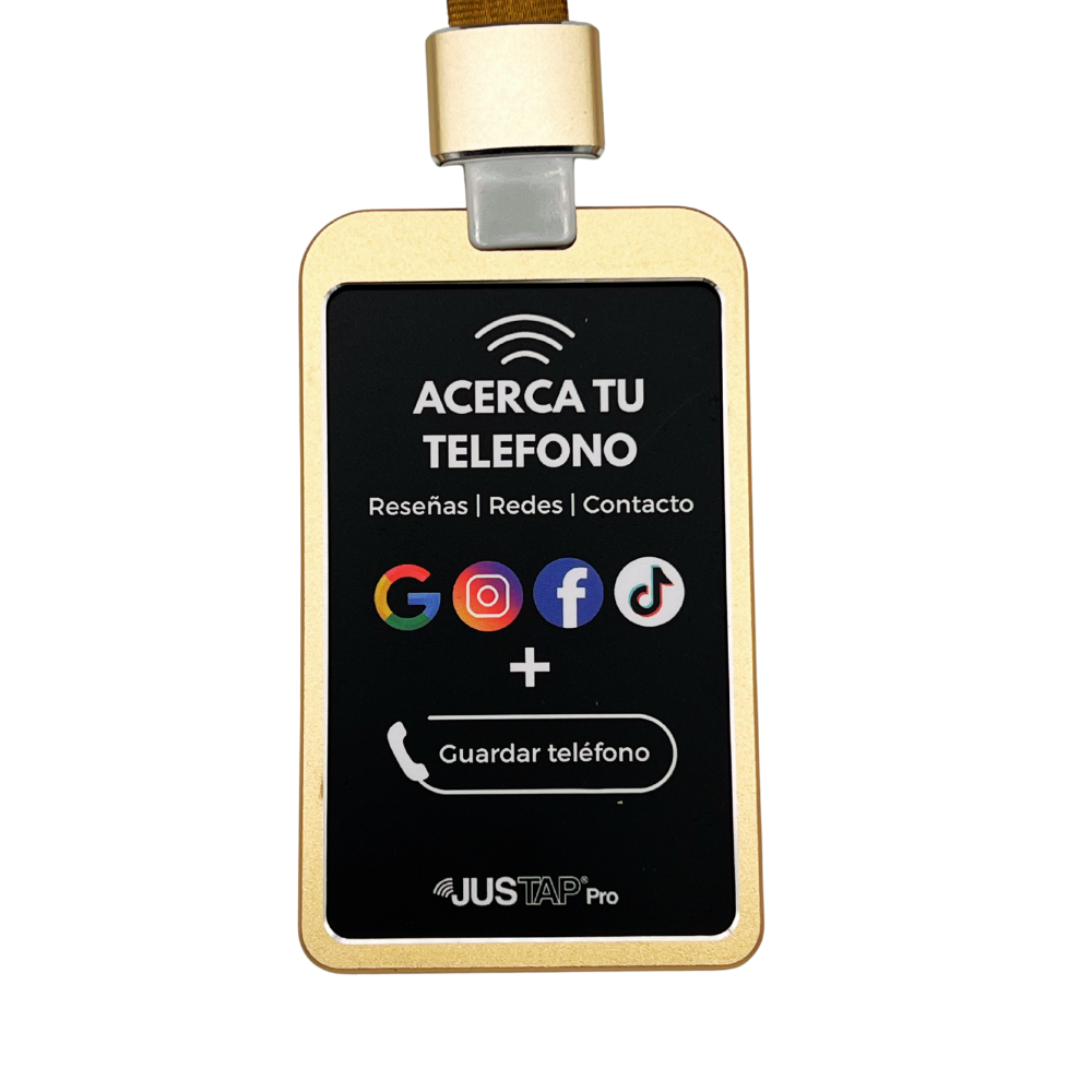 Tarjeta JUSTAP® Pro con NFC para reseñas y redes sociales