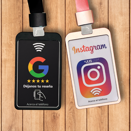 Paquete JUSTAP® Tarjetas NFC de Google + Instagram